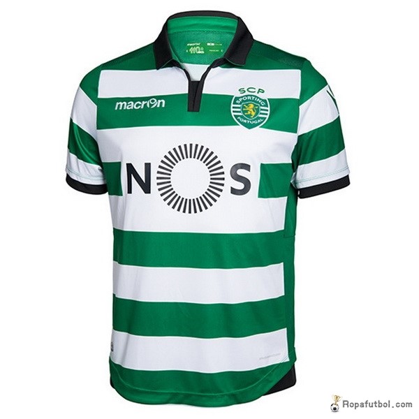 Camiseta Sporting de Lisboa Replica Primera Ropa 2016/17 Verde Fluorescente